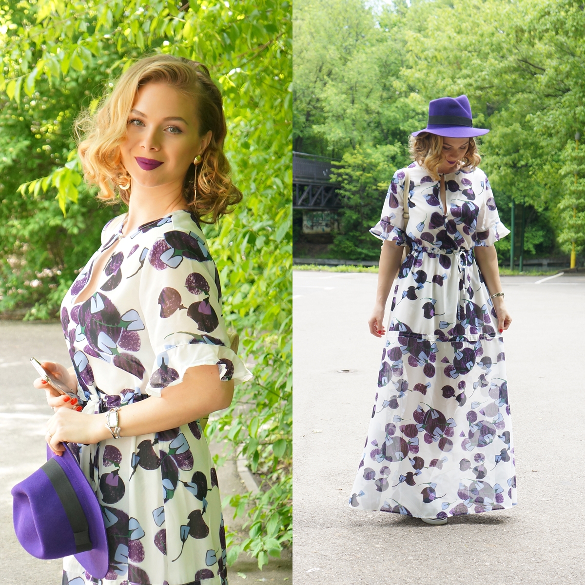 Purple Love and Maxi dress