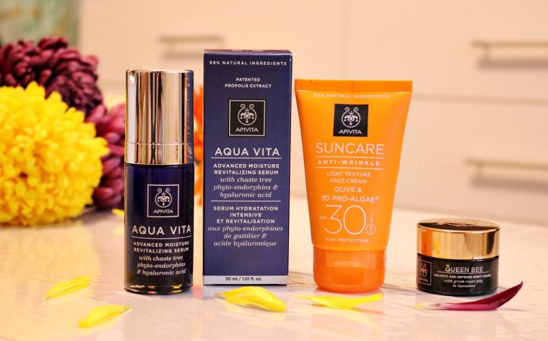 3 preferate de la Apivita: Queen BEE, Aqua Vita, Suncare 30 SPF