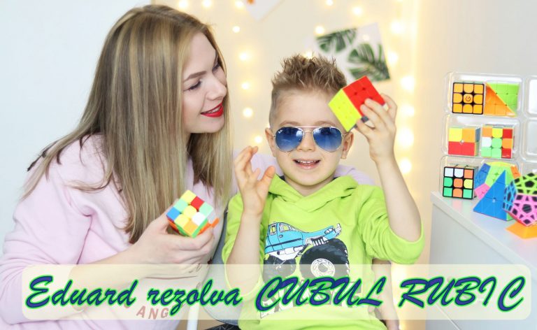 Eduard rezolvă Cubul Rubik de la 5 ani și jumătate